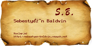 Sebestyén Baldvin névjegykártya